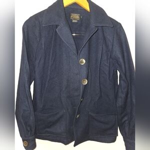 Vintage 70s Pendleton Virgin Wool Button Front Shirt Jacket